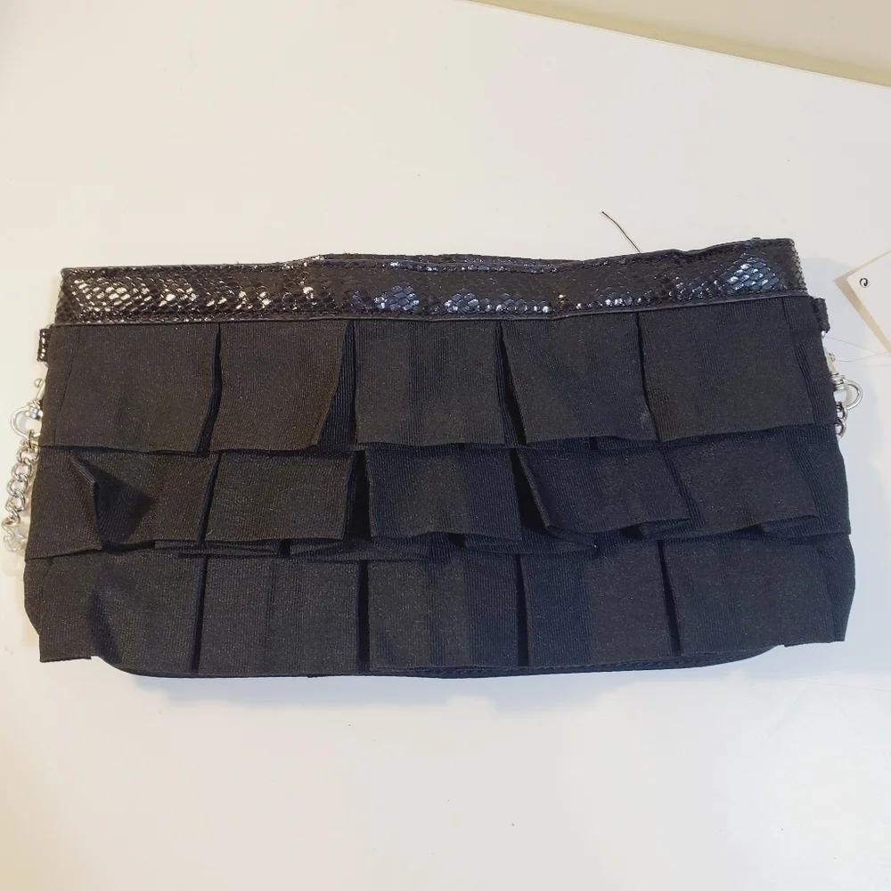 Black Clutch Satchel Bag New